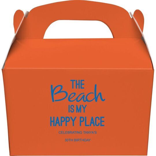 The Beach is My Happy Place Gable Favor Boxes